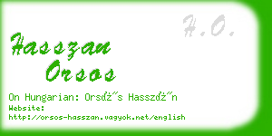 hasszan orsos business card